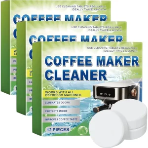 12 Pcs Machine Cleaning Tablets Deep Clean Compatible with All Types of Commercial and Residential Coffee Machines