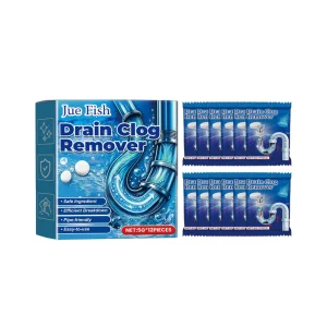 12 Pcs Pack Clogless Sink and Drain Powder Unclog Pipe Cleaner Odor Remove Pipe Unclogging