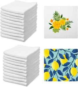 12 X 12 Inch DIY Microfiber Sublimation Blanks Kitchen Tea Towel Customized Logo Hand Towels