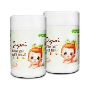 120pcs Canister Pack Food Grade Formula Cotton Spunlace Unscented Sensitive Skin OEM Private Label Baby Wet Wipes