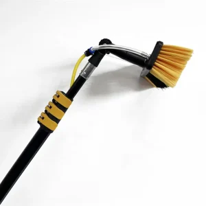12FT 4 Section Aluminum Water Fed Telescopic Solar Panel Pole Cleaning Brush Tool
