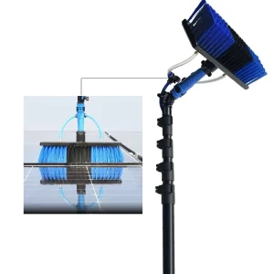 12FT Aluminum Extendable Window Glass Washing Tool Kit Solar Panel Washing System with Upgrade Adapter