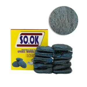 12PK Cleaning Tool Stainless Steel Wool Sponge Soap Pad Scrubber Steel Wool Soap Pads Steel Wool Soap Scrubber