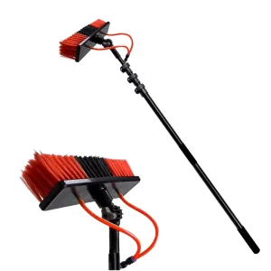 12ft Functional Multifunctional Eco Friendly Solar Panel and Window Water Fed Aluminum Telescopic Rod Household Cleaning Brush