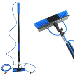 12ft Telescopic Pole Solar Panel Cleaning Brush Photovoltaic Glass Cleaner for Home Commercial Use