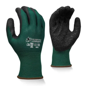 13 Gauge Polyester Latex Crinkle Coated Tear Resistant Non slip Lightweight Gardening Farming Working Safety Gloves