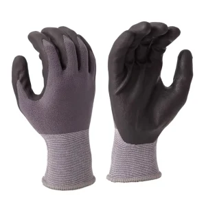 15 Gauge Microfoam Nitrile Coated Work Gloves CE EN388 4131 Nylon Shell Oil Resistant for Construction Warehouse Gardening