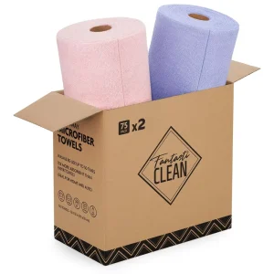 150 Pack Eco Friendly Ultra Absorbent Washable Microfiber Cleaning Cloth Roll Towels Dish Cloth for Car and House