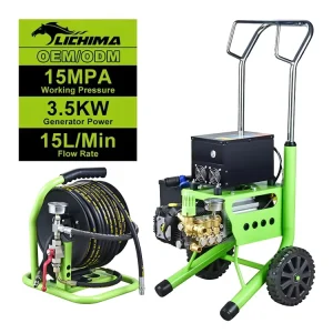 150Bar Sewer and Drain Cold Water Cleaning Equipment Commercial Wash Machines High Pressure Cleaner