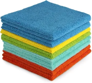 16*16 Inch Microfiber Cleaning Cloths Non-Abrasive Reusable and Washable 300 GSM Car Washing Towel