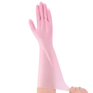16 Inch Blue Sterile Powder Free Chemical Splash Protection Disposable Nitrile Gloves for Healthcare Food Processing