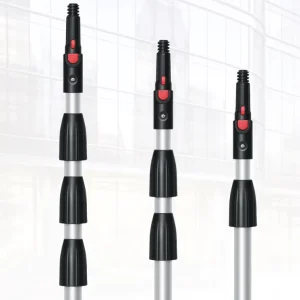 2 & 4 Section Durable Aluminum & Plastic Telescopic Cleaning Tool High Extension Handle for Window Cleaning