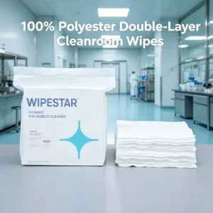 2 Ply Polyester Cleanroom Wipes ODM OEM Free Samples 9inch Lint Free Cloths for Wiping Precision Instruments