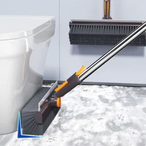 2 in 1 Floor Sweeping Broom Brush with Detachable Long Handle Household Cleaning Rotating Bristle Brush Factory Price