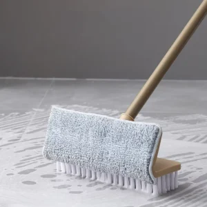 2 in 1 Long Handle Floor Cleaning Scrubbing Brush with Hard Bristle