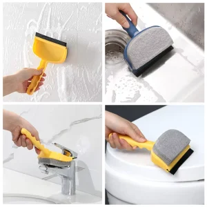 2 in 1 Wiper Glass Brush Scraping and Washing Window Cleaner for Household Dining Table Glass Cleaning Tool