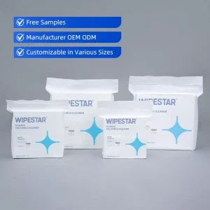 2 ply Cleanroom Wipes 6inch Polyester 100% Lint Free Wiping Cloth for Semiconductor Chip Industry
