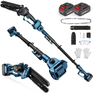 2.6M Long Pole Chainsaw Outdoor Electric Telescopic Battery Pole Scissors Chainsaw Garden Pruner Shears