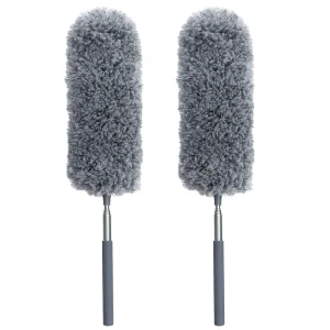 2.8m Multifunctional Long Handle Microfiber Eco Friendly Chicken Feather Duster Household Ceiling Curved Dust Brush Home Window