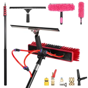 20-60 Feet Plastic Aluminum Telescopic Cleaning Tools Kit Solar Panel Window Brush Equipment