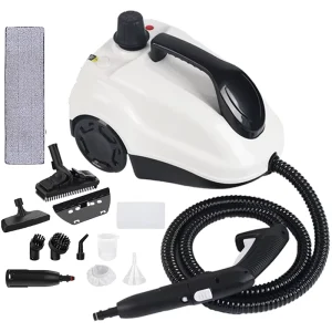 2000W Electric Steam Cleaner 2L Tank 1.45m Hose Home Car 5.0 BAR Multipurpose Use 40min Work Time 1 Year Warranty