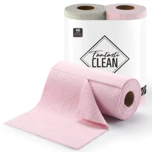20Pack*2 Roll Set 300GSM Microfiber Dish Cloth Super Absorbent and Tear Away Modern Style Cleaning Towels for House Kitchen