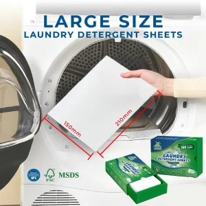21*15cm Large Format Dissolvable Sustainable Advanced Formula Laundry Detergent Strips
