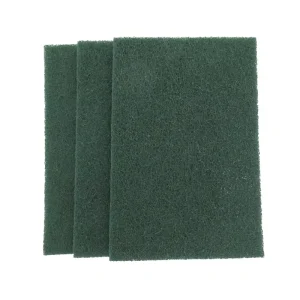 225*150*10mm Green Scouring Sheet Multipurpose Nylon Scrubbing Sponges Industrial Scouring Pad for Metal Wood Polishing Cleaning