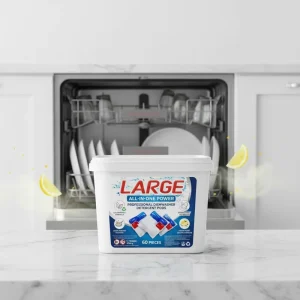 24 Pack Disposable 3 in 1 Enzyme Based Dishwasher Detergent Powder Pods