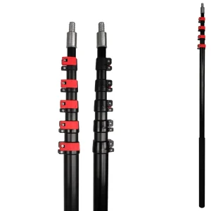 24FT Aluminum Telescopic Pole 7 Meters Strong Adjustable Extension Pole for Cleaning Window Solar Panel Wall