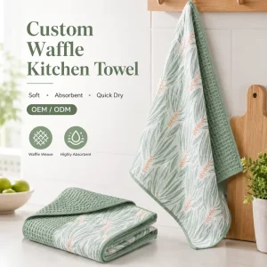 25*25/30*30cm Absorbent Microfiber Waffle Towels for Coffee Kitchen Washable Easy Cleaning Dry Reusable Microfiber Dish Cloth