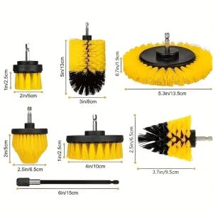 25Pack Drill Brush Power Scrubber Cleaning Brush Extended Long Attachment Set All Purpose Scrub Brushes Kit Bathroom Kitchen Tub