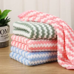 25X25cm Microfiber Washable Kitchen Towel Lightweight Fast Drying Eco-Friendly Custom Kitchen Towel with Logo