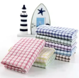28*40 cm Stock Ready Cleaning Cloth Terry Waffle Checked Cotton Dish Tea Kitchen Towels