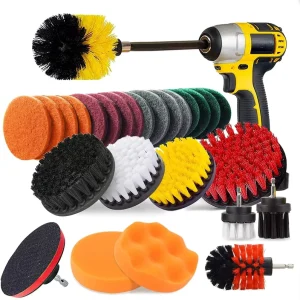 28pcs Drill Cleaning Brush Attachment Set for Kitchen Bathroom Carpet