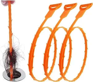 3 Pack 25 Inch Drain Snake Household Cleaning Tool for Relieving Drain Clogs Hair Opener for Kitchen Sink Bathroom Tub Toilet