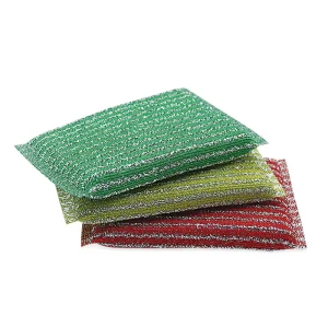 3 Pack Dish Washing Wire Scouring Sponge Kitchen Cleaning Scrubber Sponge and Scouring Pads