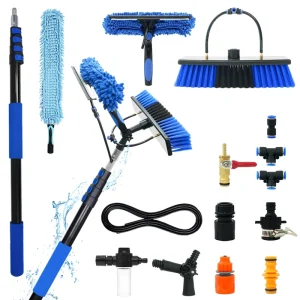 3.6m Telescopic Pole Cleaning Brush Water Fed Pole with Retractable Aluminum Manufacturer’s Solar Panel Cleaning Tool