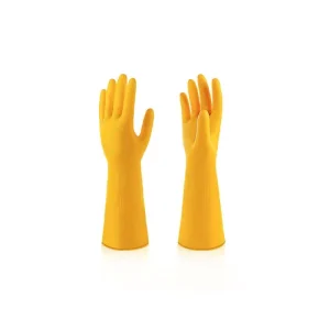 30-110g 30cm Durable Reusable Waterproof Cleaning Latex Rubber Household Gloves Kitchen Latex Dish Washing Household Gloves
