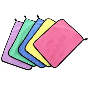 30*40 cm 500 Gram sm Stock Microfiber 20% Polyamide Cleaning Cloth Towel Car Washing Drying Two Layers Coral Fleece