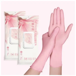 30 Pack 30cm Long Nitrile Household Dishwashing Gloves Food Safe Durable Oil Proof Waterproof Touchscreen Hand Protection
