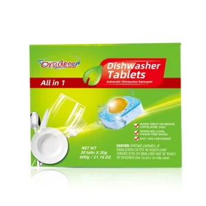 30 tablets box Solid Dishwasher Detergent Tablets Powerful Stain Remover Brightening Dishwasher Cleaner Tablets