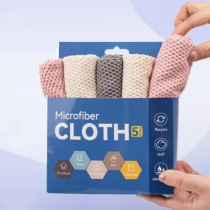 300GSM Absorbent Reusable Cleaning Towels for Kitchen OEM Factory Custom 30*30cm Household Microfiber Dish Cloths