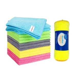 300gsm Microfiber Cleaning Cloth Warp Knitted Quick-Dry Microfiber Terry Kitchen Towel Car Detailing Rag Microfiber Wash Towel