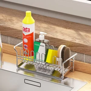 304 Stainless Steel Cloth Rack Kitchen Countertop Small Draining Rack Dishwashing Cotton Dish Detergent Bowl Cloth Storage Rack