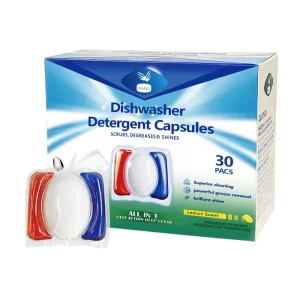 30pcs box Dishwasher Detergent Beads Gel Special Effervescent Oil removing Dishwasher Detergent Cleaner Kitchen