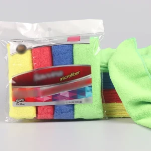 30x30cm 4 Mix Color Microfiber Household Cleaning Cloth Rags Car Wash Dish Cloth Towel Product Set