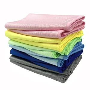 30x30cm Square Microfiber Colorful Polishing Towel Dish Drying Car Wash Kitchen Dust Removal Lint Free Glass Cleaning Cloths