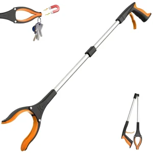 32 Inch Lightweight Heavy Duty Telescopic Cleaning Tool 360° Rotating Garbage Picker Gripper Elderly Friendly Grabbing Tool