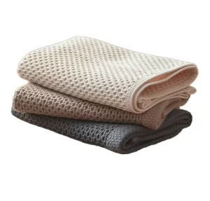34*34cm Gray Apricot Blue Large Water Absorb Cotton Kitchen Towel